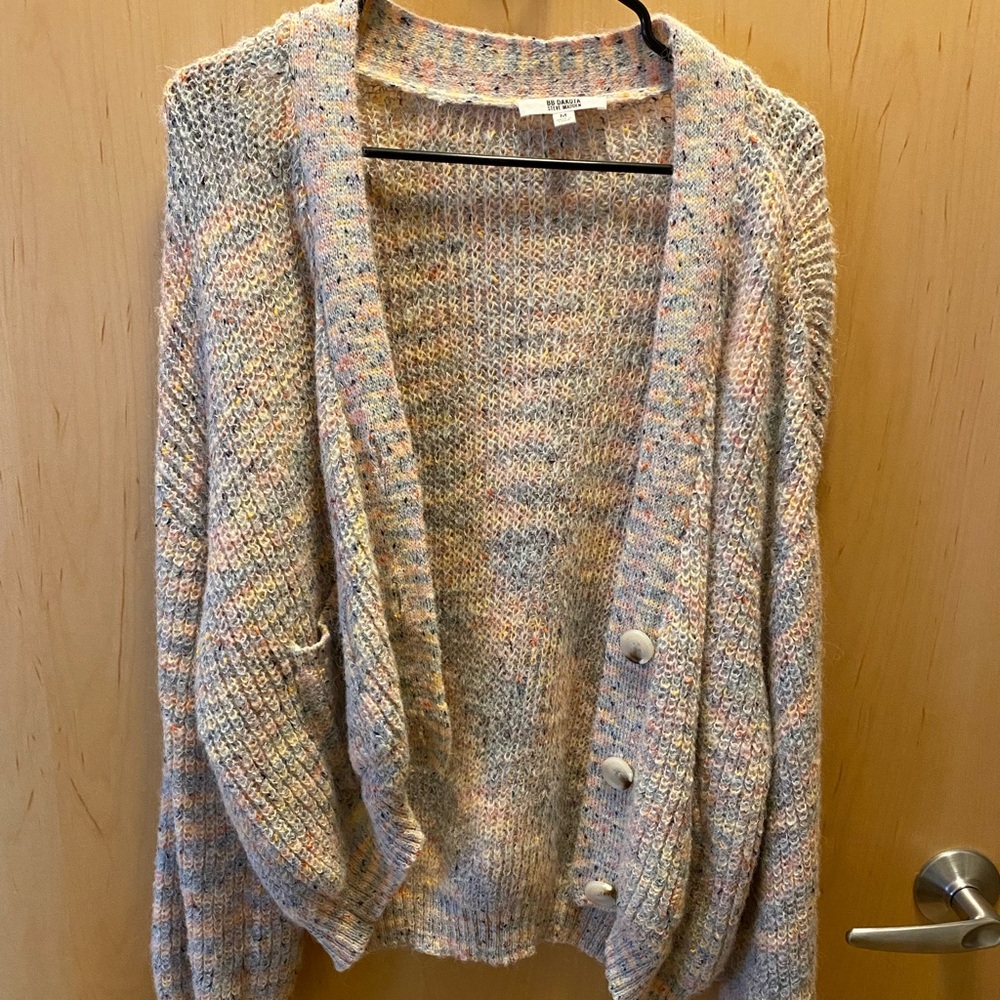 BB Dakota Cream Chunky Knit Cardigan Sweater